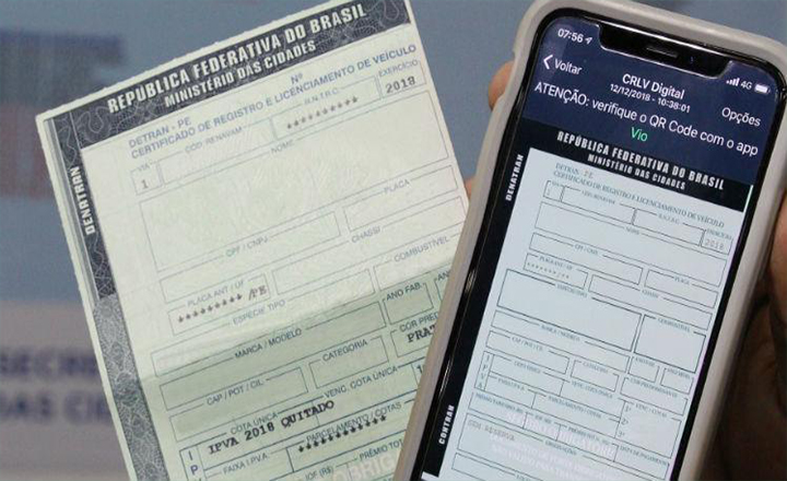 CRLV 2019 é obrigatório a partir de domingo para placas com final 0 e 9