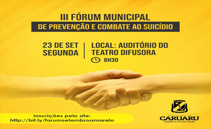 Abertas inscrições para o III Fórum Municipal de Prevenção e Combate ao Suicídio em Caruaru