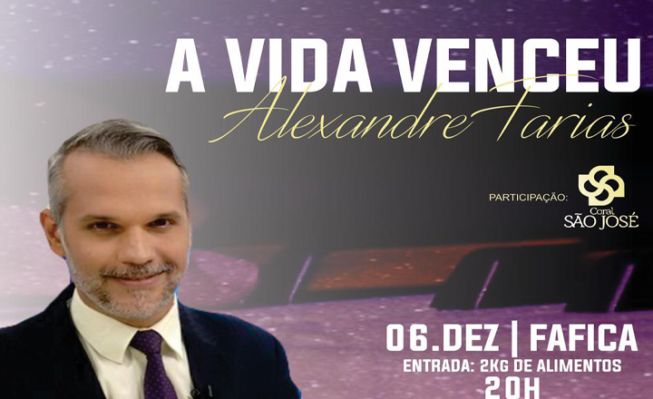 Palestra “A Vida Venceu” será realizada em Caruaru