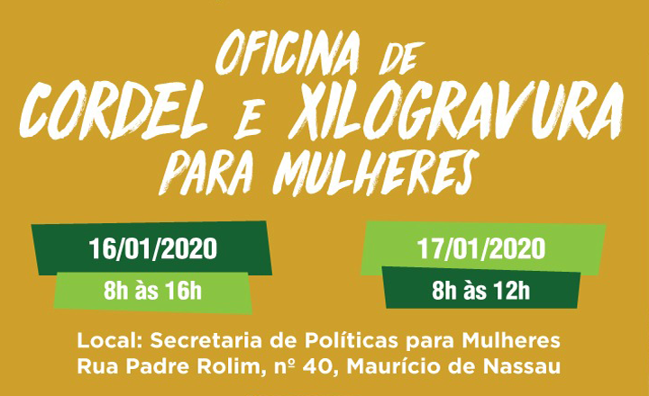 Oficina de cordel e xilogravura para mulheres inicia hoje (16)