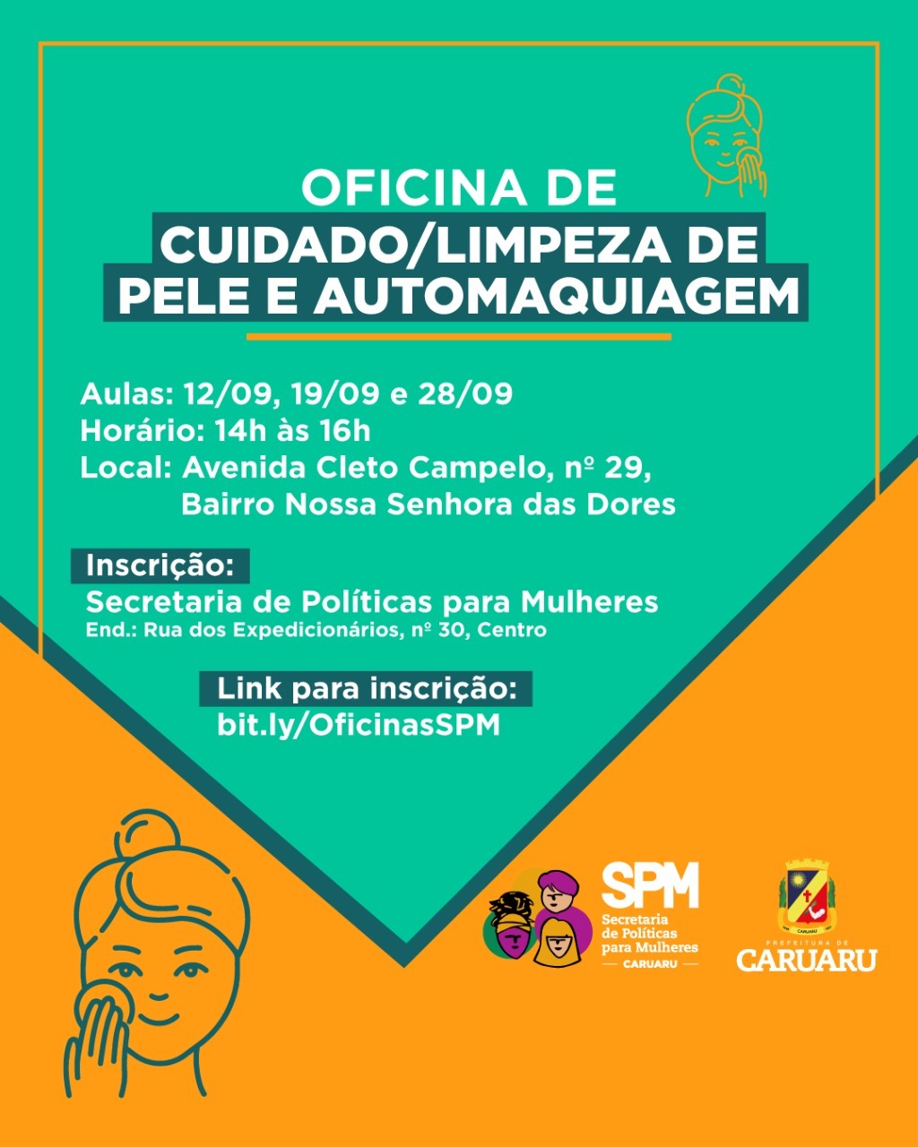 Caruaru realiza oficina de limpeza de pele e automaquiagem