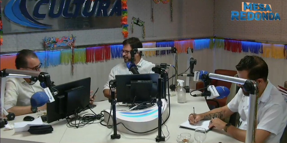 Presidente e vice-presidente da pasta estiveram hoje (10), no programa Mesa Redonda. (Imagem: Rádio Cultura)