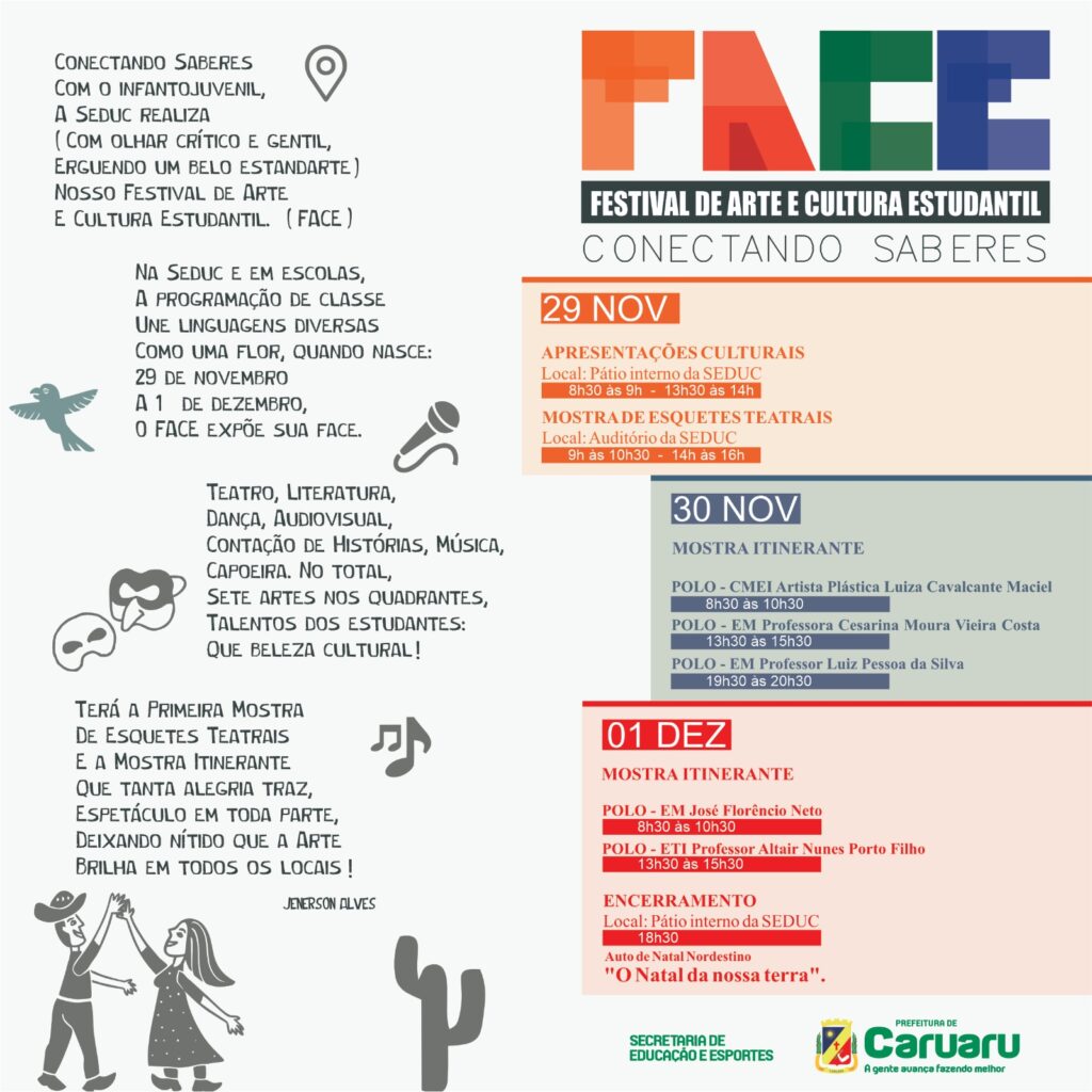 O festival conta com a participação ativa das escolas do campo e da cidade (Imagem: Divulgação)
