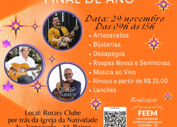 Bazar solidário será realizado em Caruaru, no sábado (29)