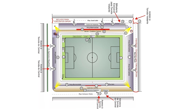 Esquema de segurança é articulado para partida entre Central e Sport
