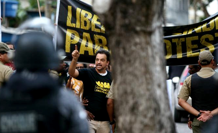 Policiais civis de Pernambuco realizam protesto contra Reforma da Previdência