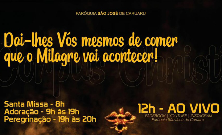 Paróquia São José divulga programação de Corpus Christi em Caruaru