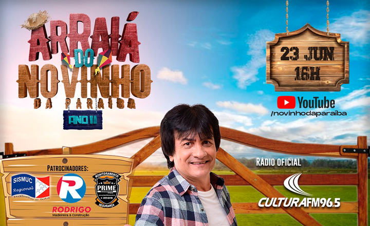 Rádio Cultura transmite Arraiá do Novinho da Paraíba nesta quarta (23)