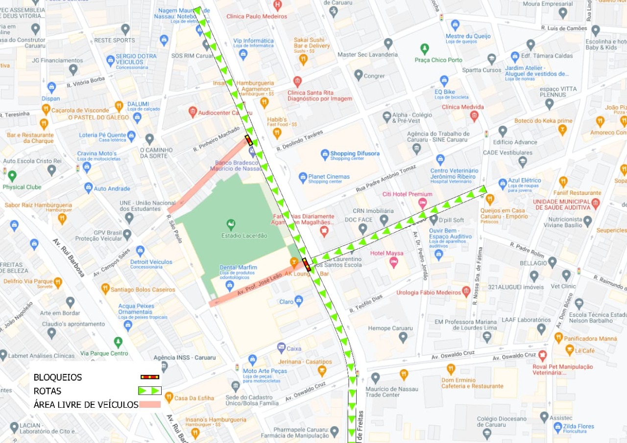 Bloqueio é temporário, começando a partir das 19h de hoje (11). (Imagem: AMTTC)