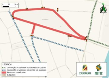 Interdição ocorre devido ao asfaltamento das vias (Imagem: Divulgação)