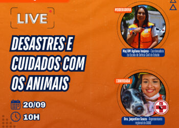 Defesa Civil oferece live sobre desastres e cuidados com os animais 