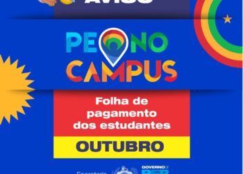 PE no Campus inicia pagamento de outubro amanhã (29)