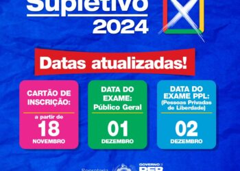 Exame Supletivo Anual 2024 tem novas datas de aplicação