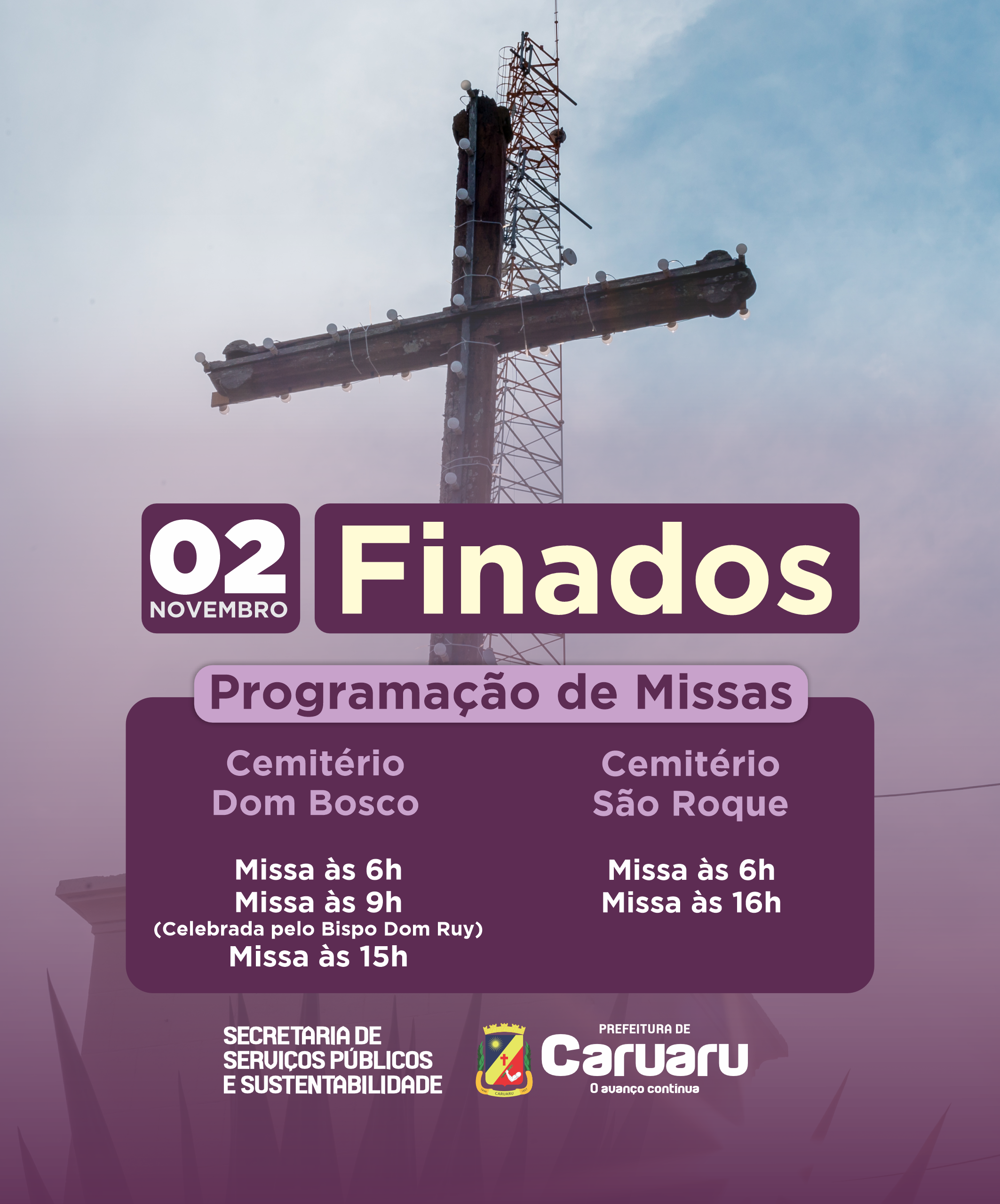 Dia de Finados em Caruaru terá programação de missas em cemitérios