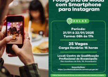 Curso gratuito de fotografia está com vagas abertas em Caruaru