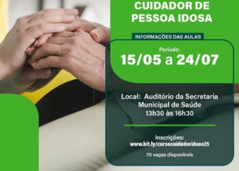 Curso para cuidador de pessoa idosa está com inscrições abertas