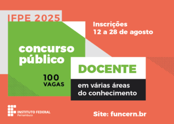 Inscrições para o concurso do IFPE encerram hoje (28)