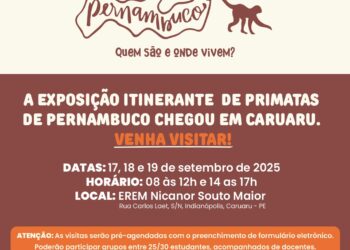 Caruaru recebe pela primeira vez Exposição Itinerante Primatas de Pernambuco