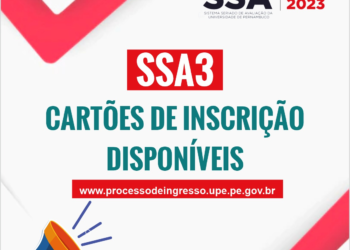Cartão informativo do SSA3 da UPE já está disponível