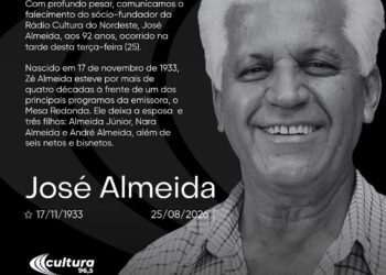 LUTO: Morre José Almeida, sócio-proprietário da Rádio Cultura do Nordeste